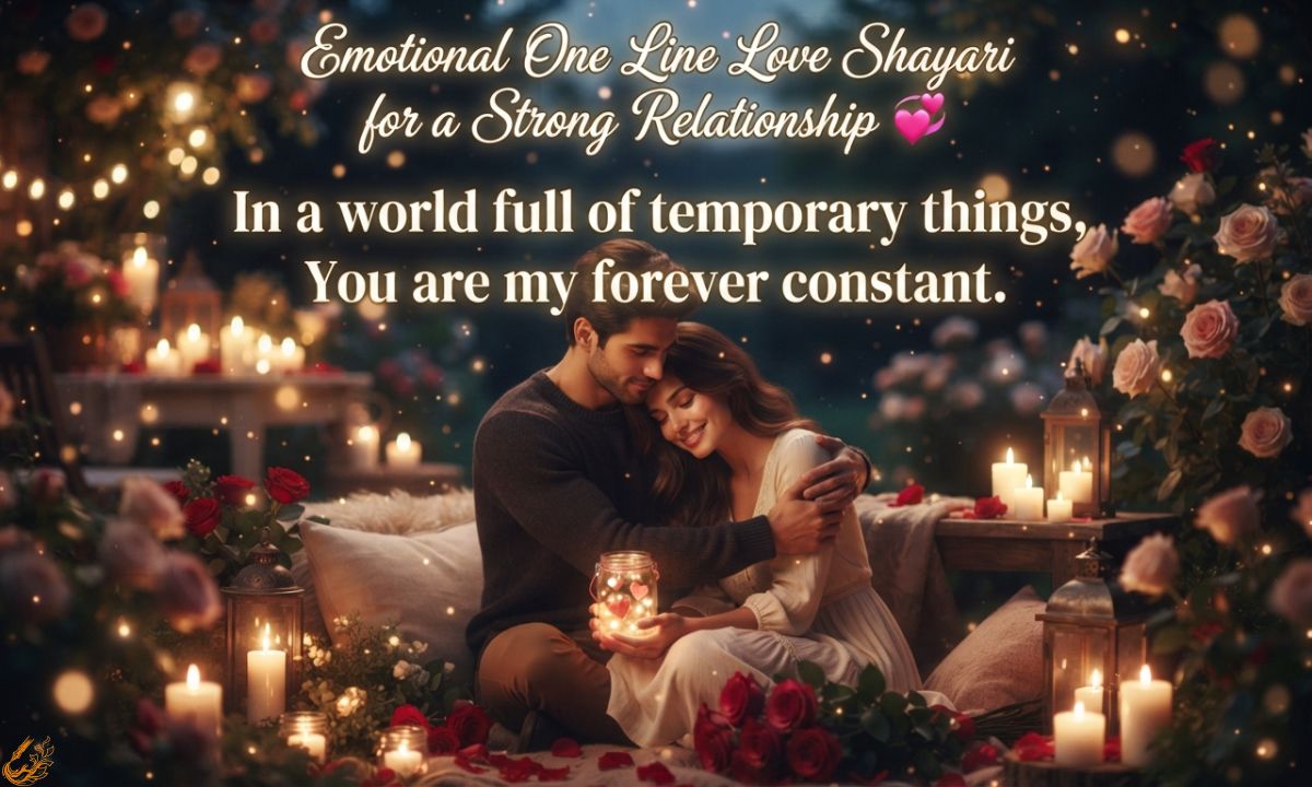 Emotional One Line Love Shayari for a Strong Relationship 💞