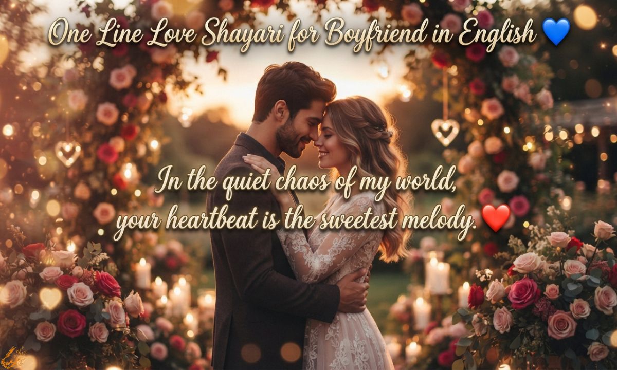 One Line Love Shayari for Boyfriend in English 💙