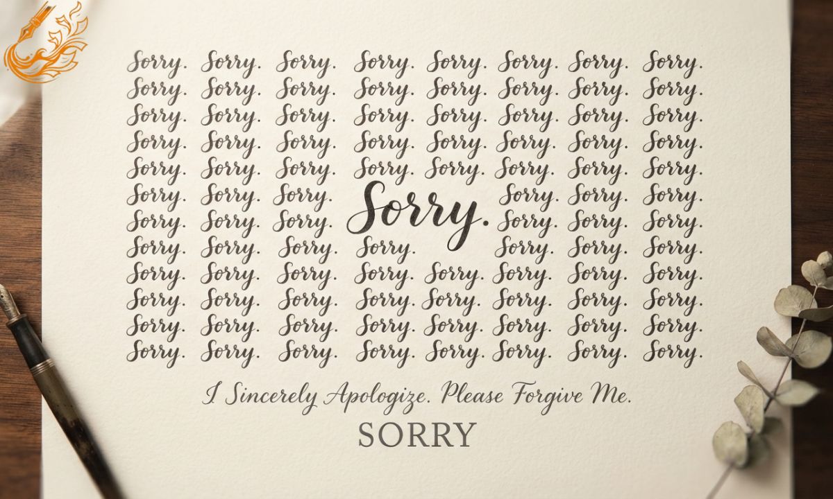 Sorry Text 100 Times