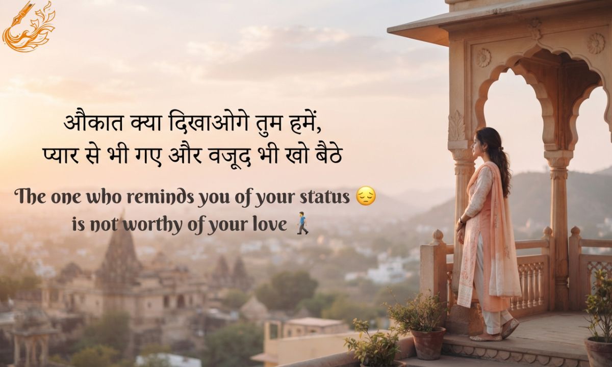 Aukat Shayari Hindi Love