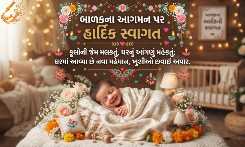 Baby Welcome Shayari in Gujarati