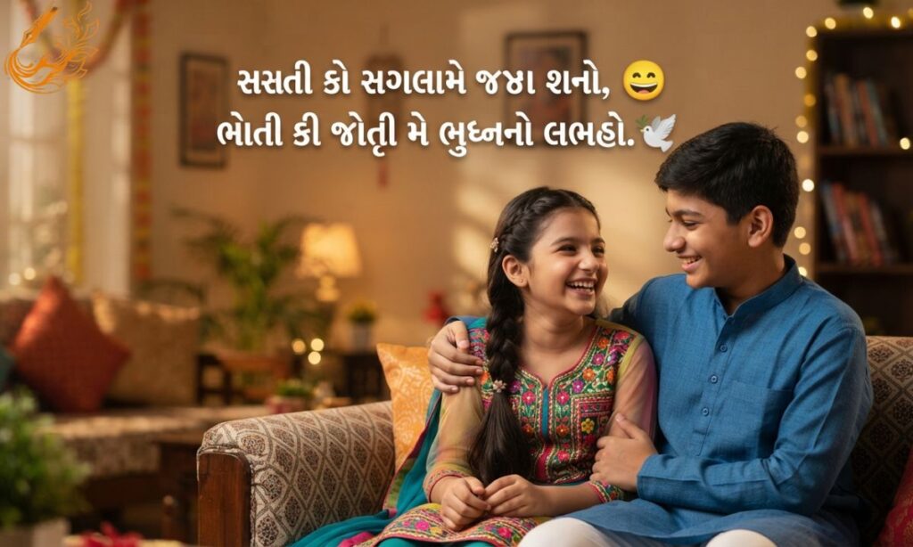Brother Sister Love Shayari in Gujarati