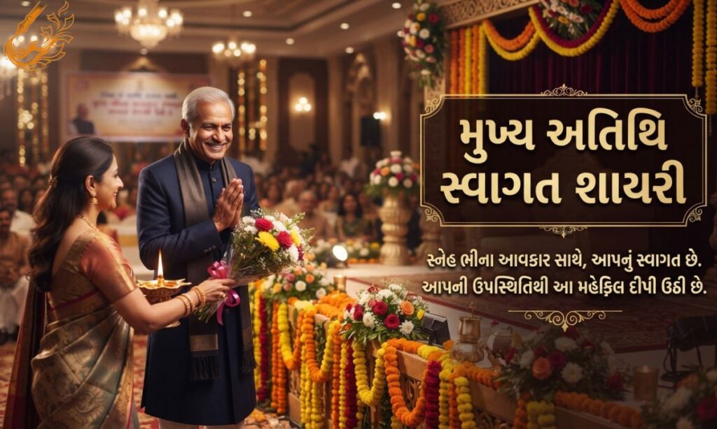 Chief Guest Welcome Shayari in Gujarati