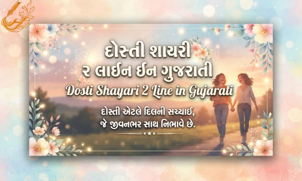 Dosti Shayari 2 Line in Gujarati