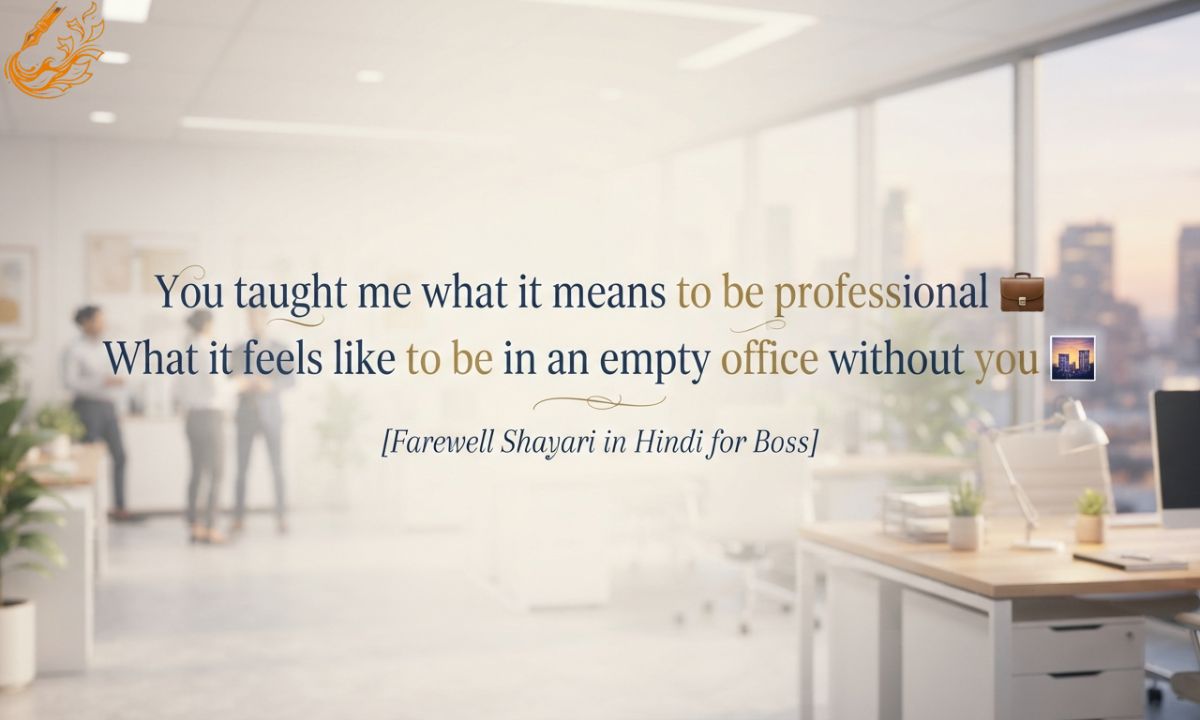 Farewell Shayari in Hindi for Boss