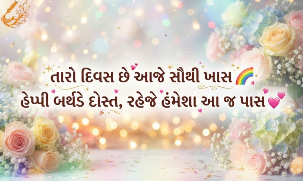 Happy Birthday Friend Shayari in Gujarati