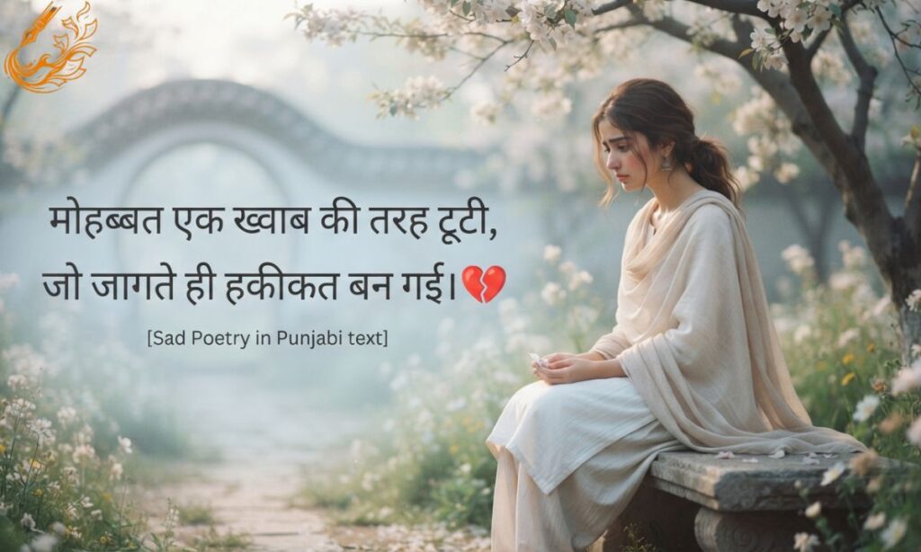 Sad Poetry in Punjabi text