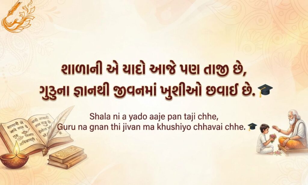 Teacher Special Guru Purnima Shayari in Gujarati