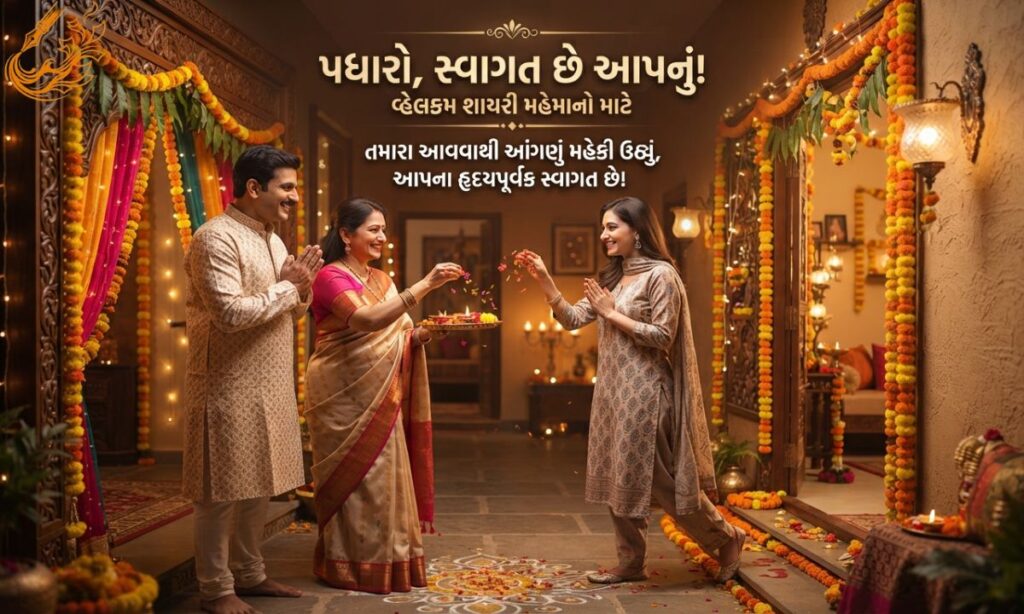Welcome Shayari for Guest in Gujarati