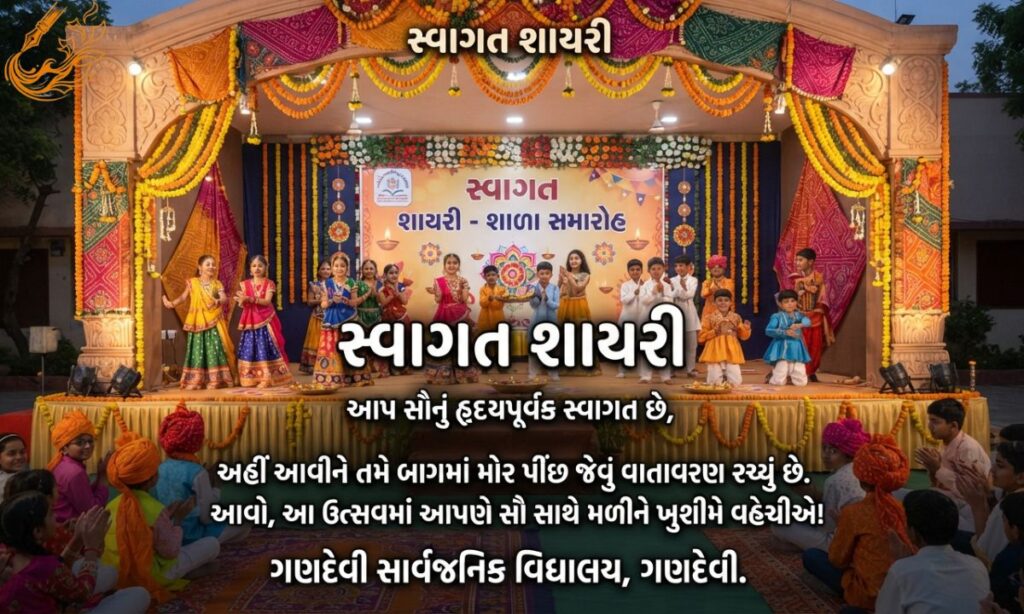 Welcome Shayari for School Function in Gujarati