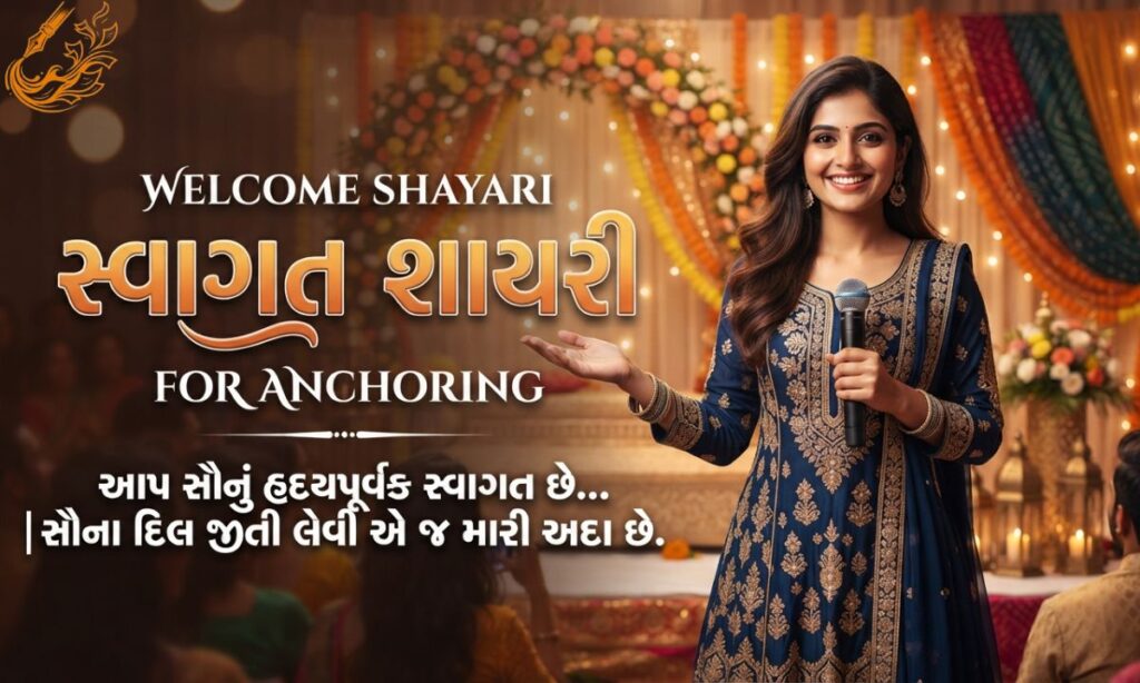 Welcome Shayari in Gujarati for Anchoring