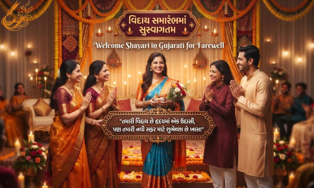 Welcome Shayari in Gujarati for Farewell