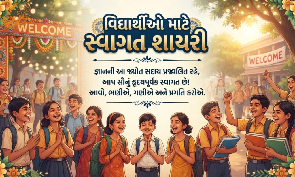 Welcome Shayari in Gujarati for Students