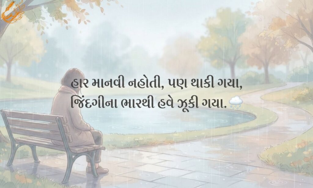 haar gayi zindagi shayari in Gujarati